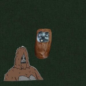 Brown and sasquatch Art Figurine with cig (sassy the sasquatch)